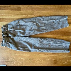 Zara brown paper bag jeans